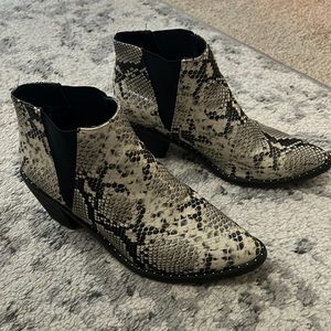 Snakeskin Booties